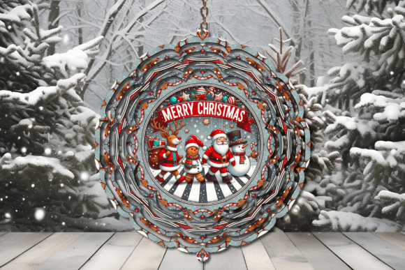 Christmas Crosswalk Wind Spinner