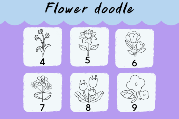 Flower Doodle Font - Preview 3