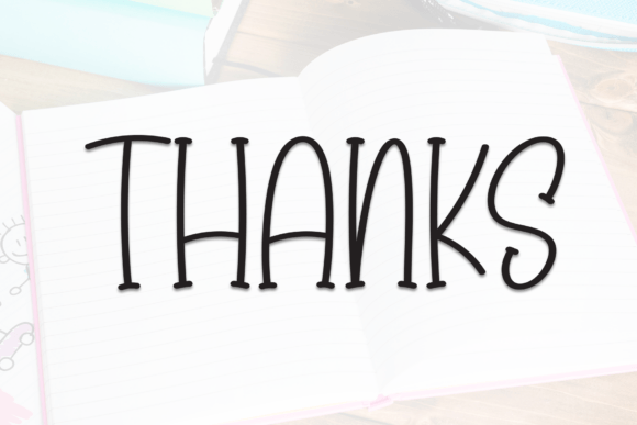 Kinder Book Font PNG with transparent background - Preview 6
