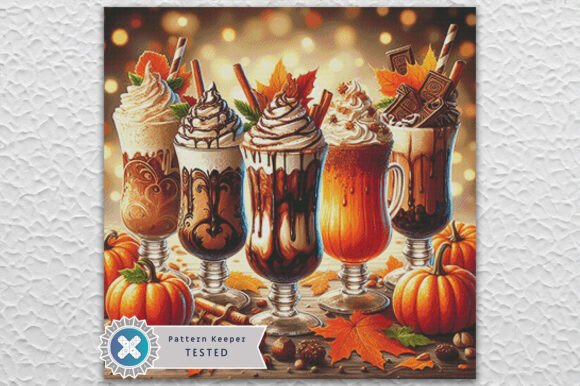 Pumpkin Spice Cross Stitch Pattern PDF