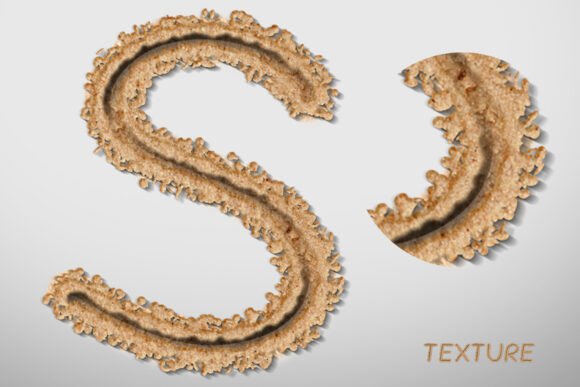 Sand Writing Font PNG with transparent background - Preview 3
