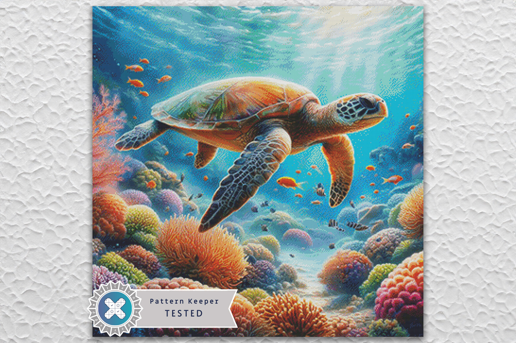 Sea Turtle Counted Cross Stitch Pattern