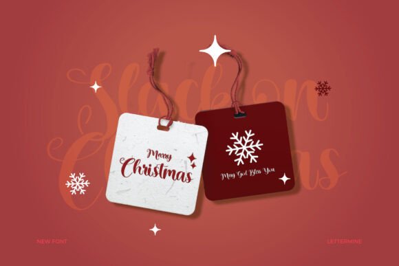 Slack on Christmas Font PNG with transparent background - Preview 3