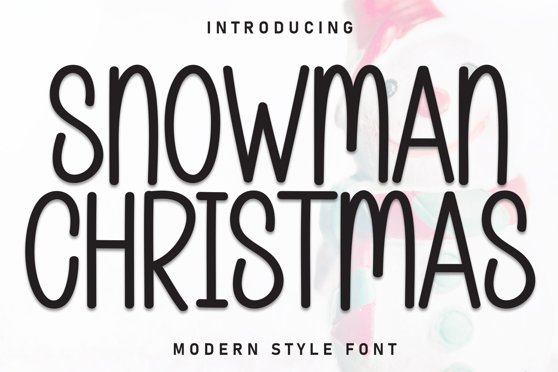 Snowman Christmas Font - photo 1