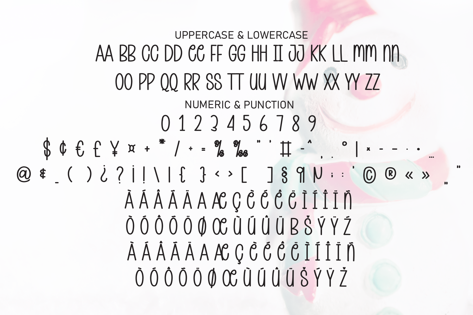 Snowman Christmas Font - photo 7