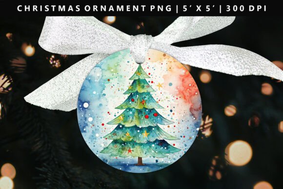 Watercolor Christmas Ornament Design Grafik Druckbare Illustrationen Von StasyLionet
