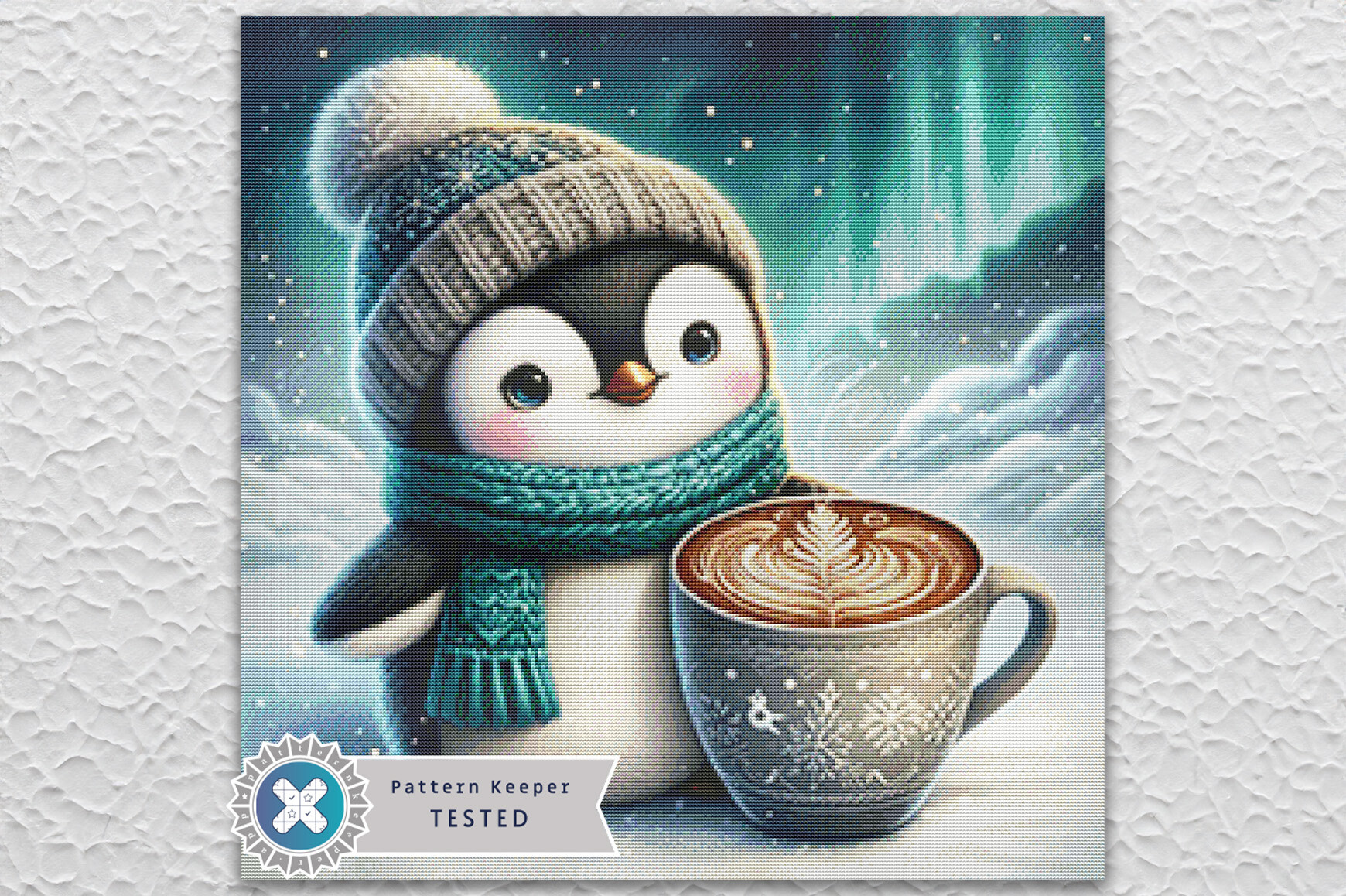 Winter Penguin Cross Stitch Pattern PDF
