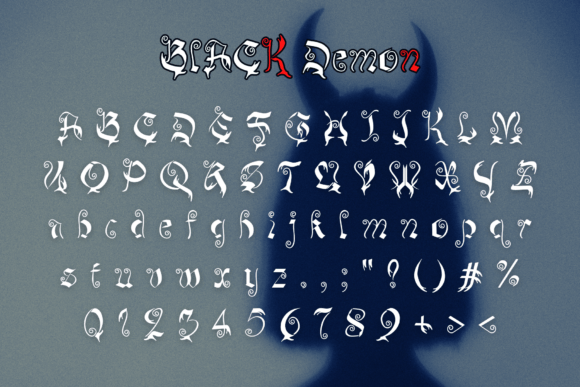 Black Demon Font - Preview 3