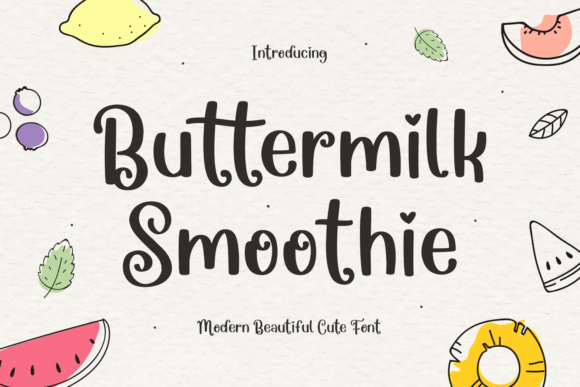 Buttermilk Smoothie Font - Preview 1
