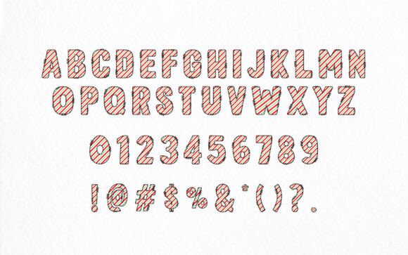 Candy Cane Army Font - Preview 1