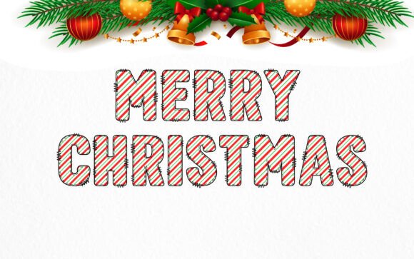 Candy Cane Army Font - Preview 2