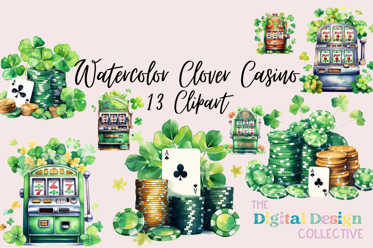 Clover Casino Clipart Bundle