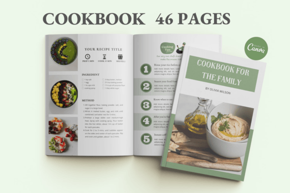 Cookbook Template Recipe Book Canva
