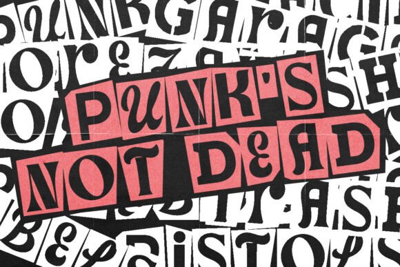 Dirty Punks Font PNG with transparent background - Preview 4