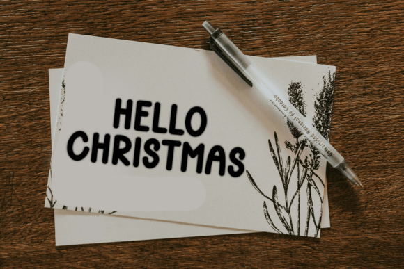 Glowing Christmas Font PNG with transparent background - Preview 1