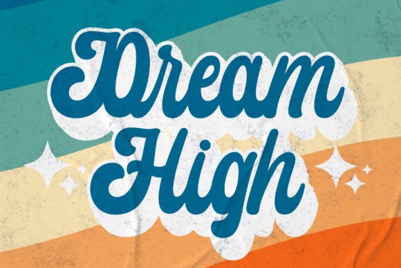 Groovy Boho Font PNG with transparent background - Preview 4