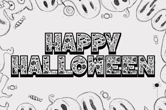 Halloween Doodle Font - Preview 2