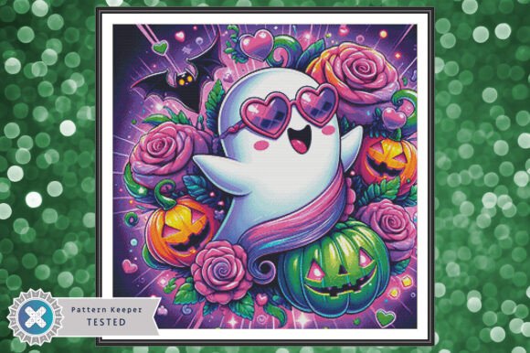 Halloween Ghost Cross Stitch Pattern PDF