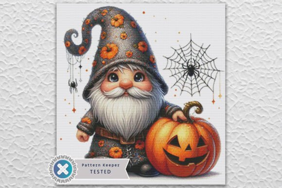 Halloween Gnome Cross Stitch Pattern PDF