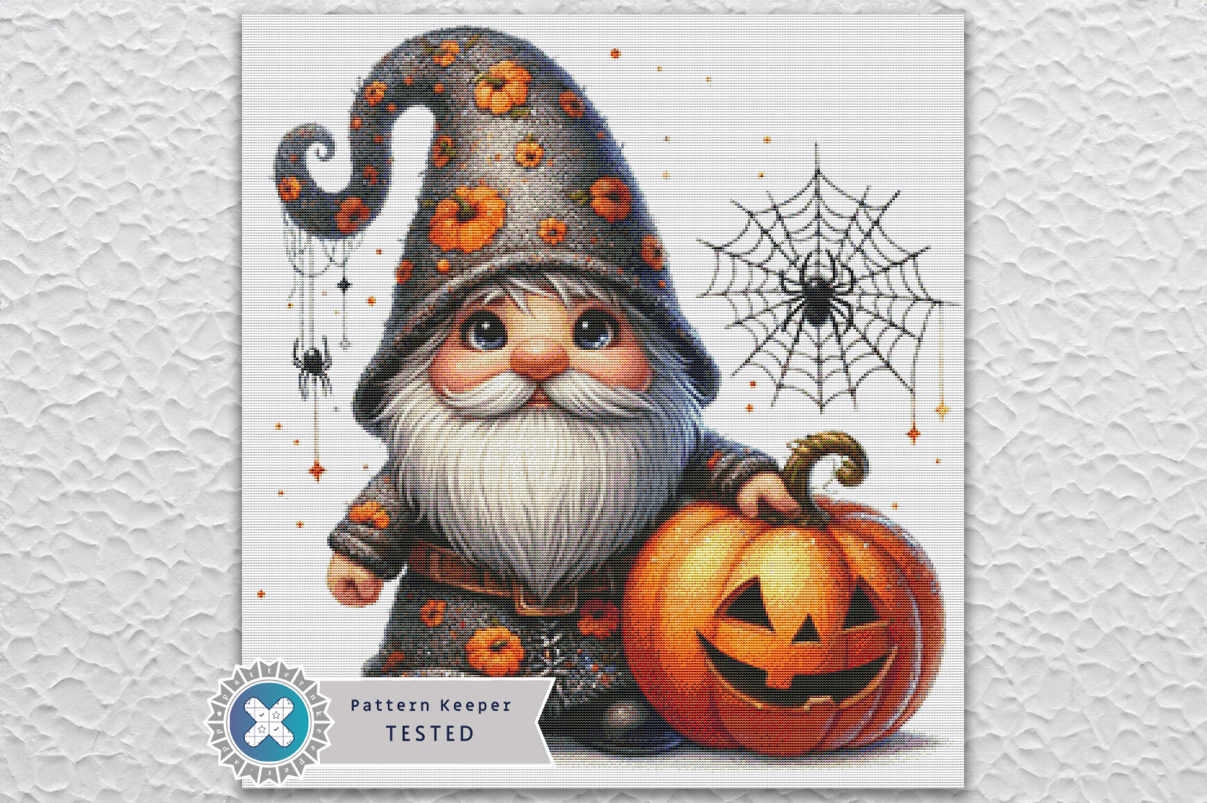Halloween Gnome Cross Stitch Pattern PDF