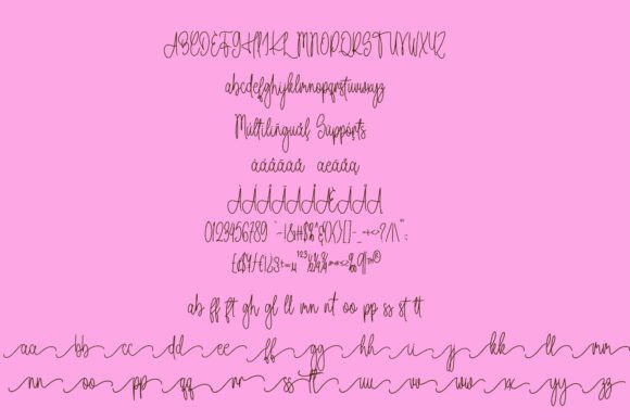 Heart's Grant Font PNG with transparent background - Preview 4