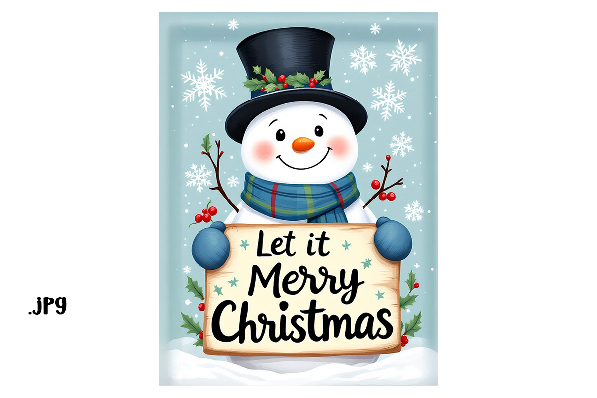 Let It Snow Merry Christmas Graphic by Joanna Redesiuk · Creative Fabrica