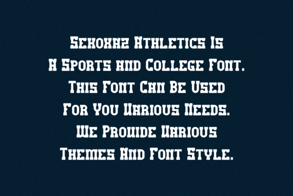 Sekoxaz Athletics Font font preview - 3