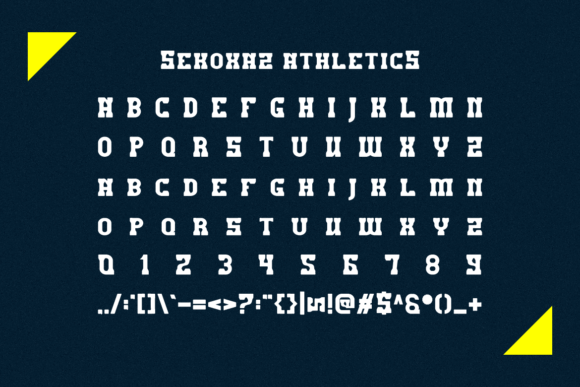 Sekoxaz Athletics Font font preview - 4