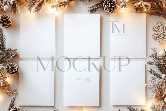Set of Signs Mockup, Xmas Sign Mock