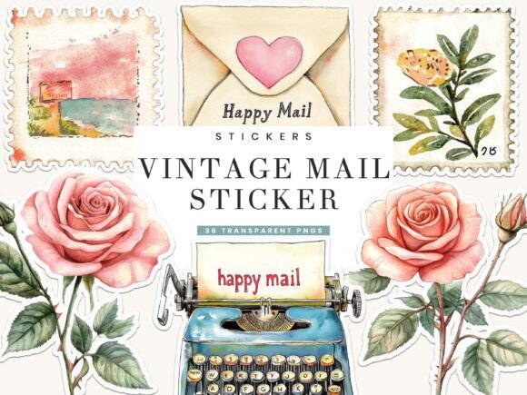 Vintage Mail Fussy Cuts Journal Stickers