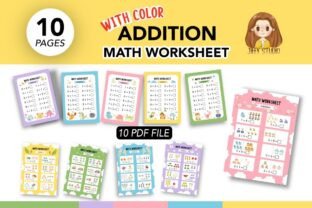 10 Color Pages Printable Math Worksheet Graphic by SILATORN · Creative ...
