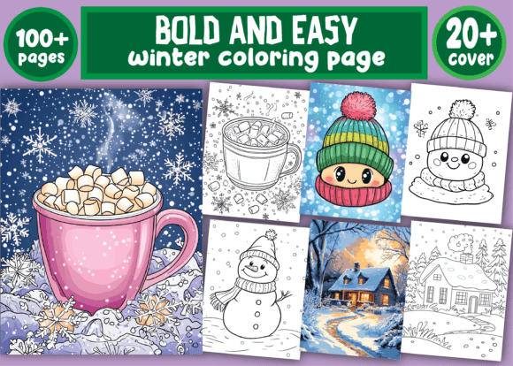 120+ Bold & Easy Winter Coloring Pages