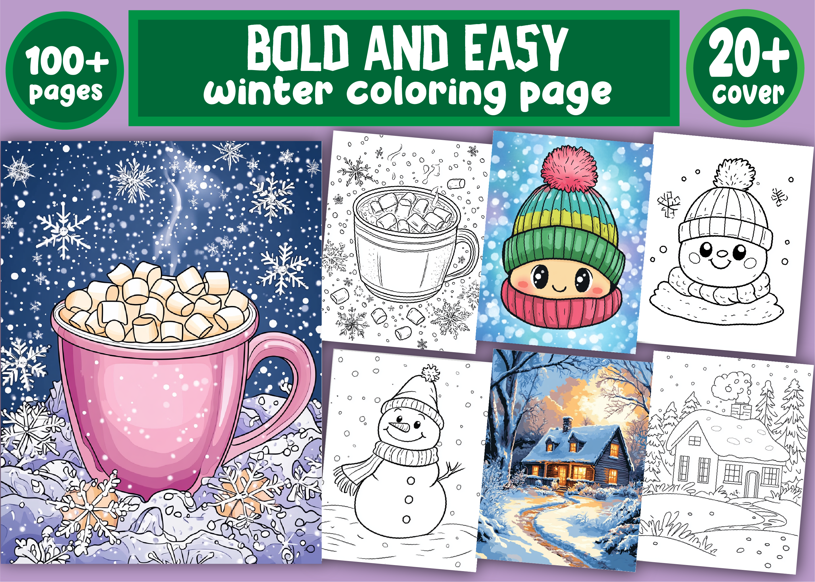 120+ Bold & Easy Winter Coloring Pages