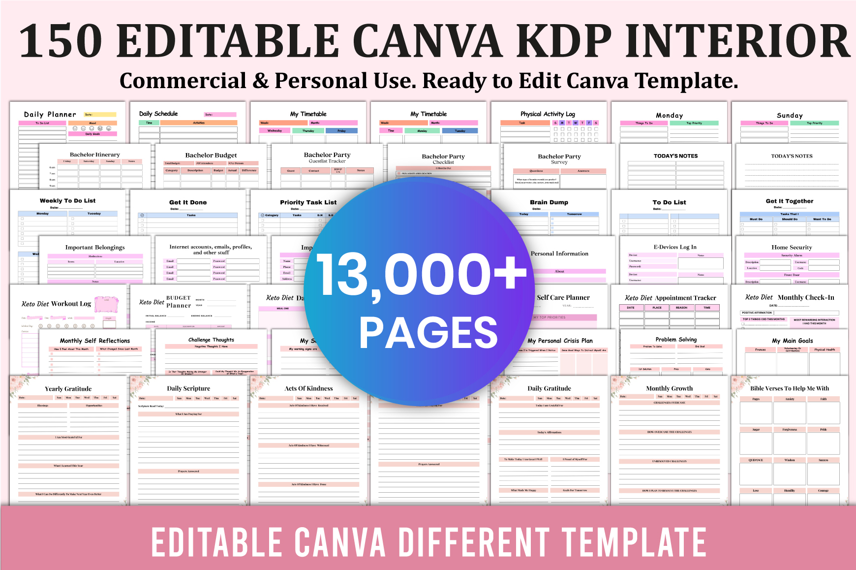 150 Editable Canva KDP Interior Graphic by Shumaya · Creative Fabrica