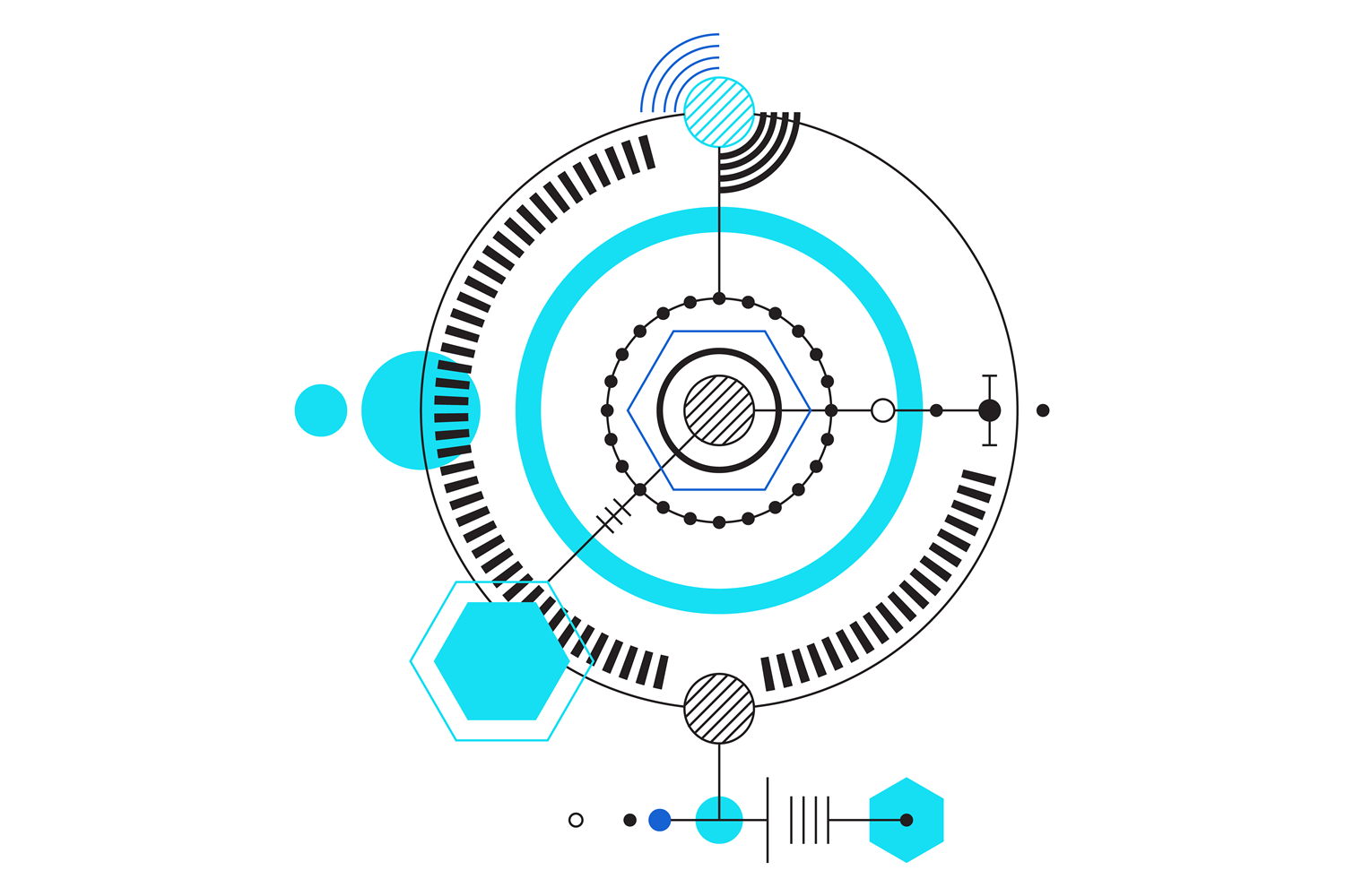 Abstract Scientific Shapes. Futuristic I