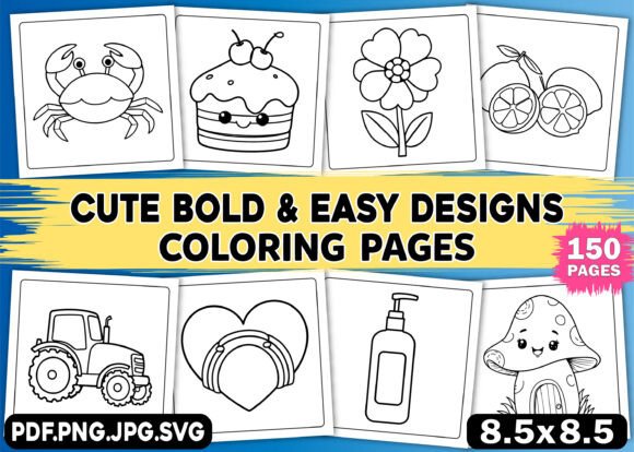 Bold and Easy Coloring Pages for Kids