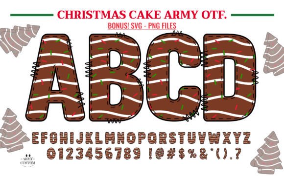 Christmas Cake Army Bundle Font - Preview 1