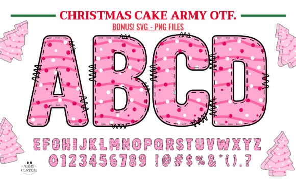 Christmas Cake Army Bundle Font - Preview 2