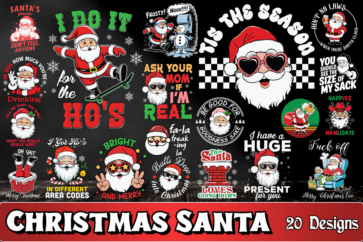 Santa Names Svg Christmas Santa SVG Bundle Graphic by Litewort · Creative Fabrica