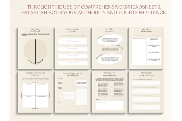 Coaching Worksheet Canva Templates with editable coaching exercises and worksheets