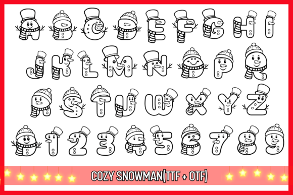 Cozy Snowman Font - Preview 1