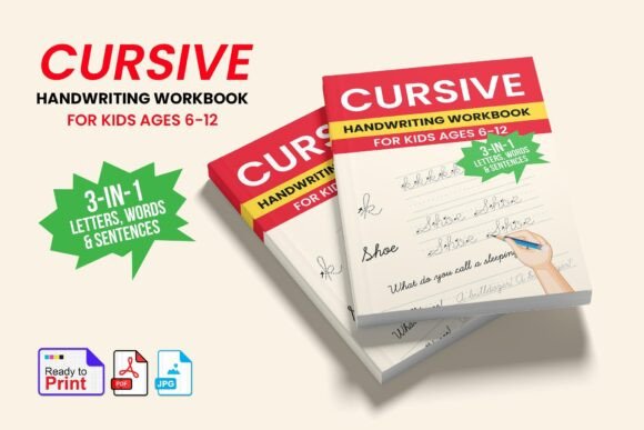 65 Cursive Handwriting Workbook For Kids Designs & Graphics