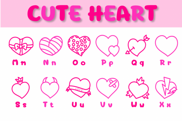 Cute Heart Font - Preview 2