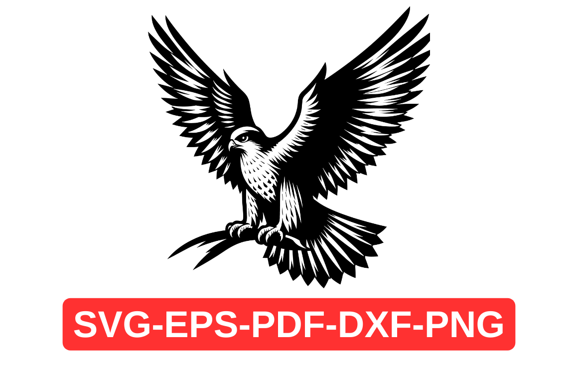 Falcons Vector File Detailed Falcon SVG File, Bird Graphic Graphic by Artful Assetsy ...