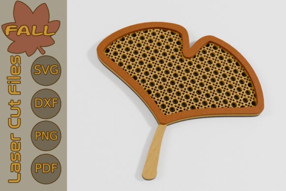 Fall Leaf Ginkgo Autumn Laser 3d Layered Graphics