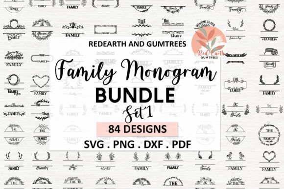 The Big Family Name Monogram Bundle SVG