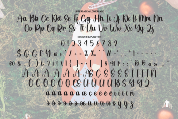 Christmas Hapstel Font PNG with transparent background - Preview 6