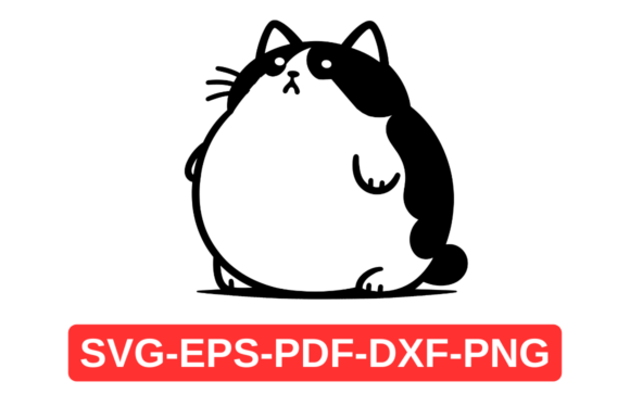 Fat Cat Vector File Fat Cat SVG Bundle Bundle · Creative Fabrica