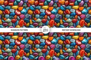 Colorful 3D Pebbles Digital Papers Graphic by Pattern Universe ...