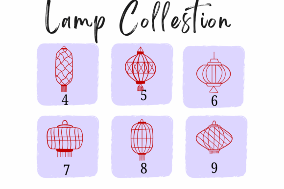 Lamp Collestion Font PNG with transparent background - Preview 3